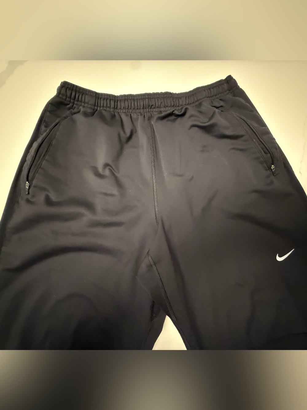 Nike Black Joggers with White Swoosh